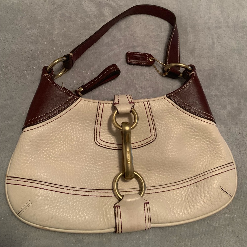 Authentic RARE Coach Legacy Pebbled Brass Small!!!
